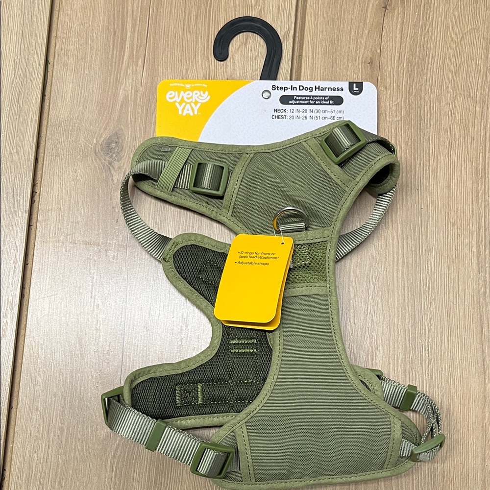 Green Step-In Dog Harness